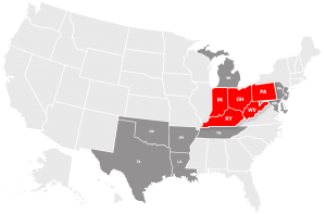 Leidy Full Service Area Map